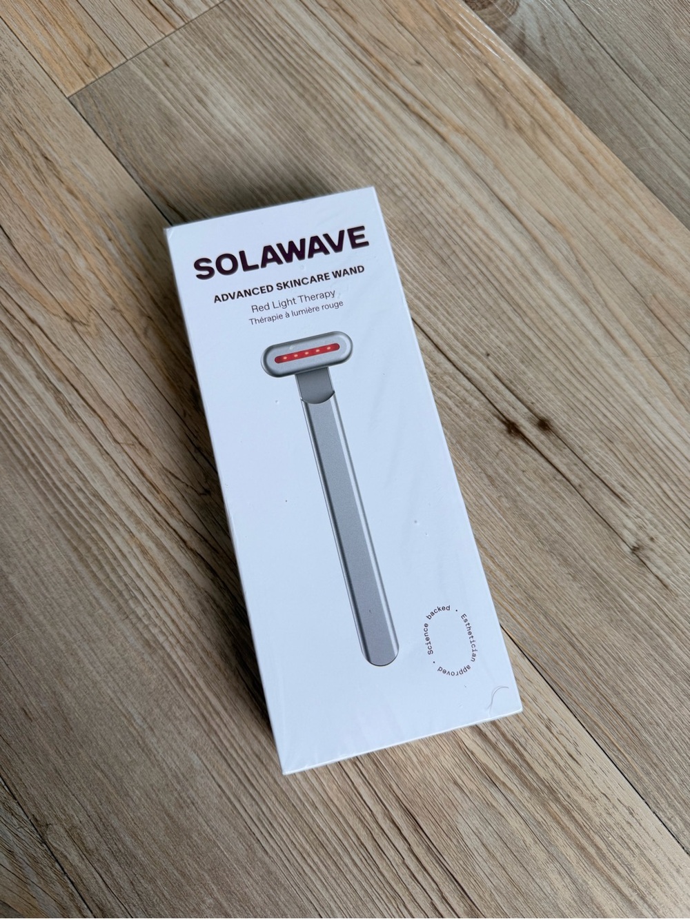 SOLAWAVE Red Light Therapy Skincare Wand - Silver